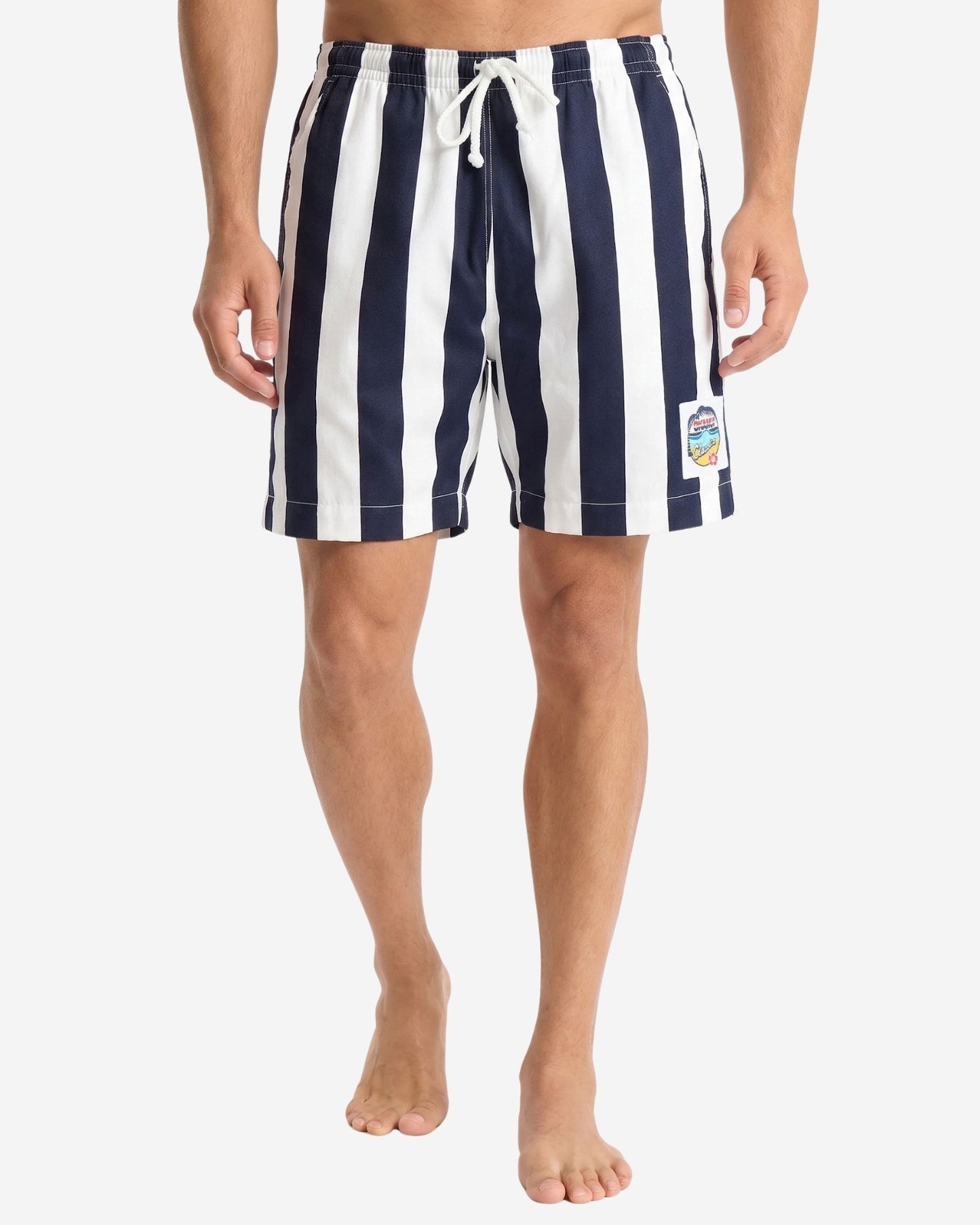 Mens Classic Short Short - Stripe Navy