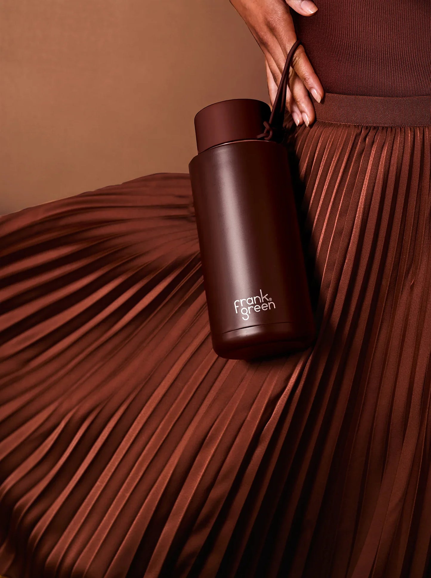 Frank Green - Drink Bottle - 34 oz - Reusable Bottle - Chocolate