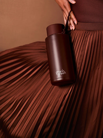Frank Green - Drink Bottle - 34 oz - Reusable Bottle - Chocolate
