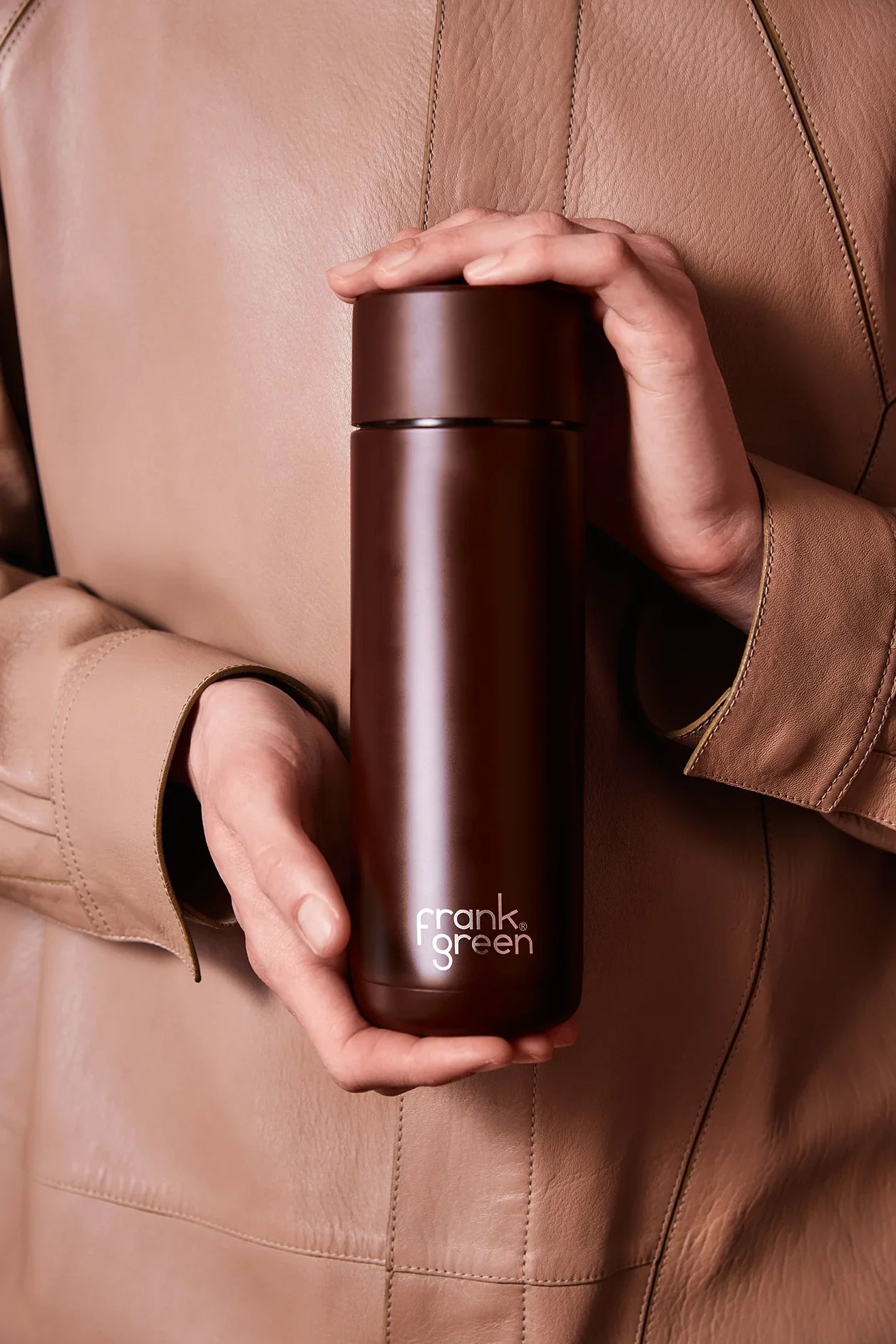 Frank Green - Drink Bottle - 20 oz - Reusable Bottle - Chocolate