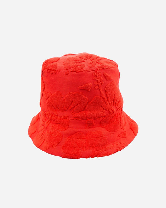 Weekend Terry Bucket Hat- Hibiscus Flame