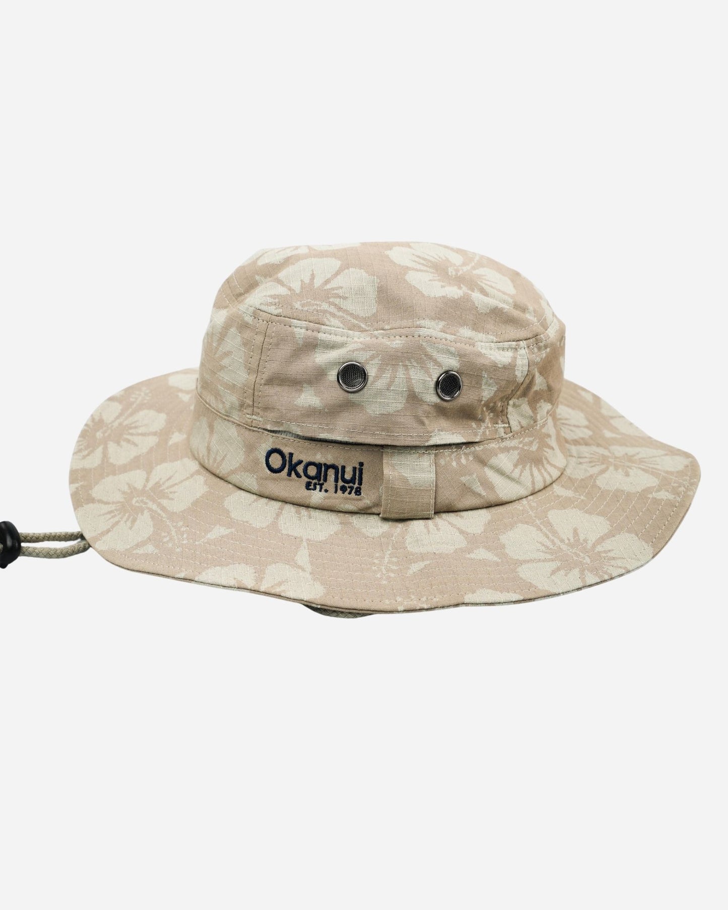 Mens Classic Boonie Hat - Hibiscus Stone
