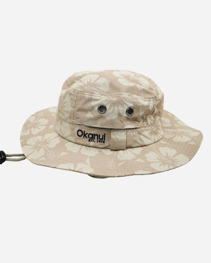 Mens Classic Boonie Hat - Hibiscus Stone