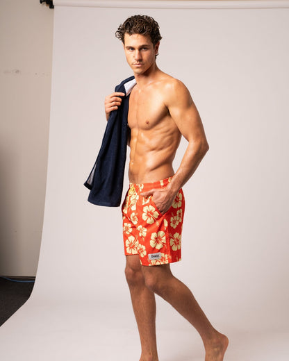 Mens Duo Swimshort - Stretch - Lemon Flame