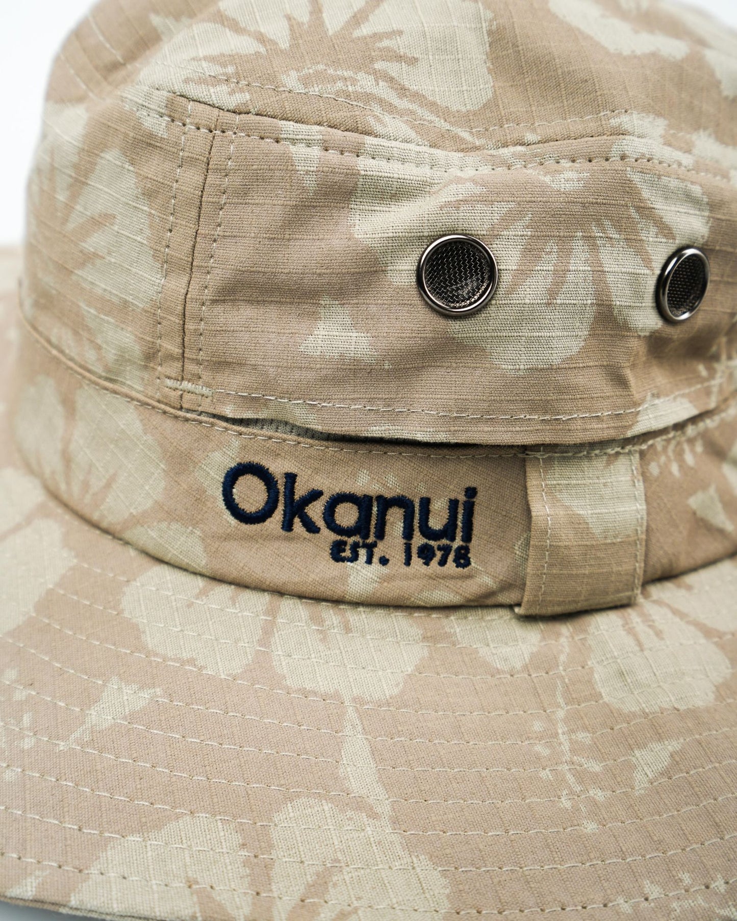 Mens Classic Boonie Hat - Hibiscus Stone
