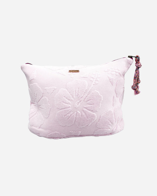 Weekend Terry Cosmetic Bag - Hibiscus Pale Pink