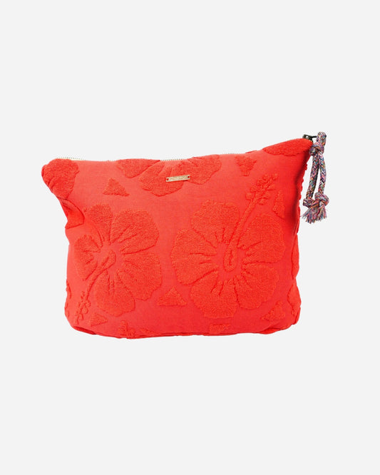 Weekend Terry Cosmetic Bag - Hibiscus Flame