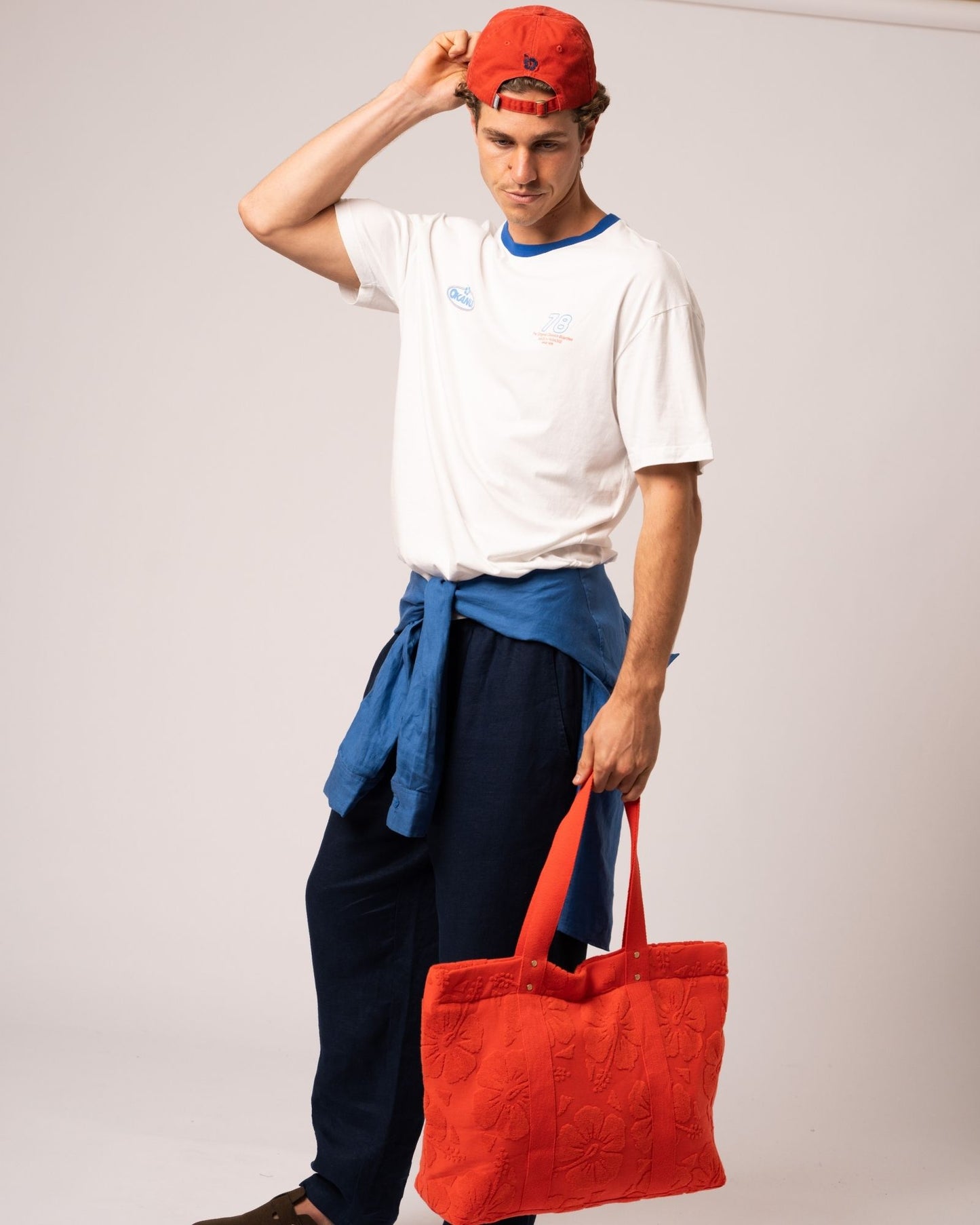 Mens  Lookback Boxy T'Shirt - Washed White