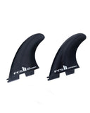 Okanui The Bucket Mid Length Surfboard black fins accessories