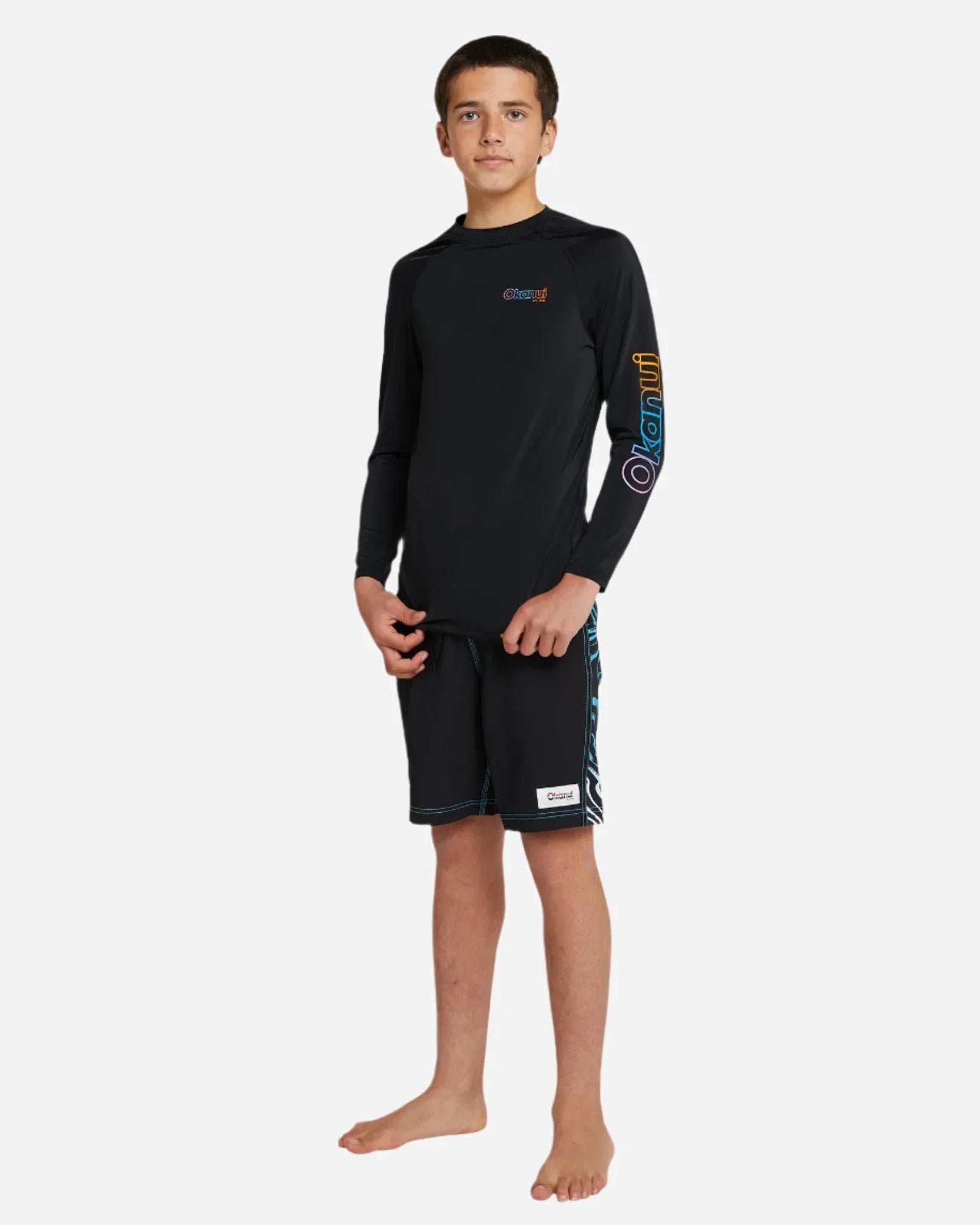 Boys long sleeve rashie clearance