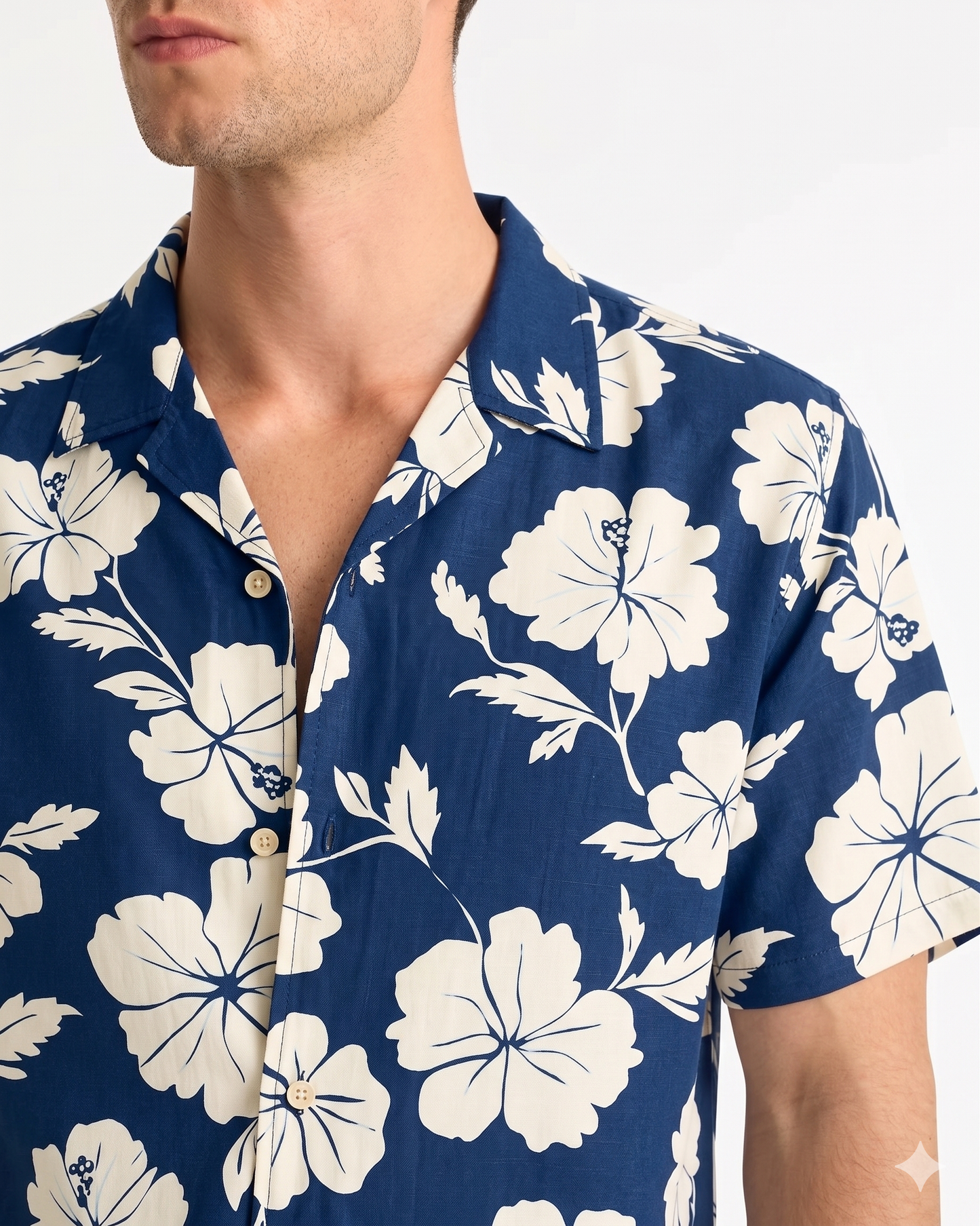 Aloha Shirt - Dalton Navy Stone