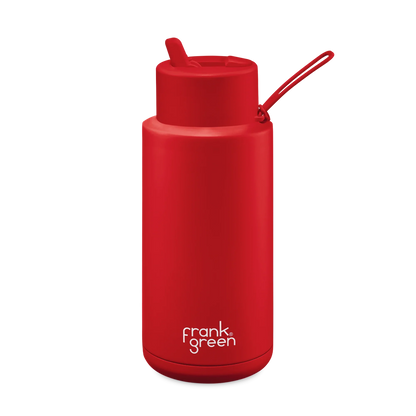 Frank Green - Drink Bottle - 34 oz - Reusable Bottle - Atomic Red