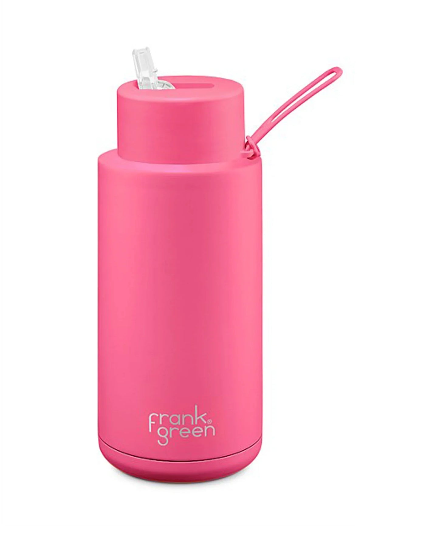 Frank Green - Drink Bottle - 34 oz - Reusable Bottle - Neon Pink