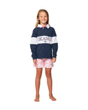 Girls - Rugby - Okanui 1st XV Heritage Rugby Top - Navy/White