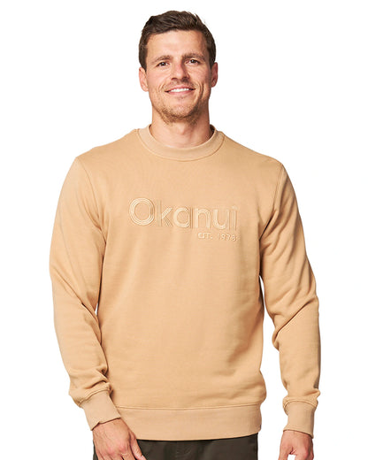 A sweatshirt in beige color. 