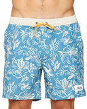 Close up front view of the Okanui Sketch Stretch Swim Shorts in Steel Stone colour.