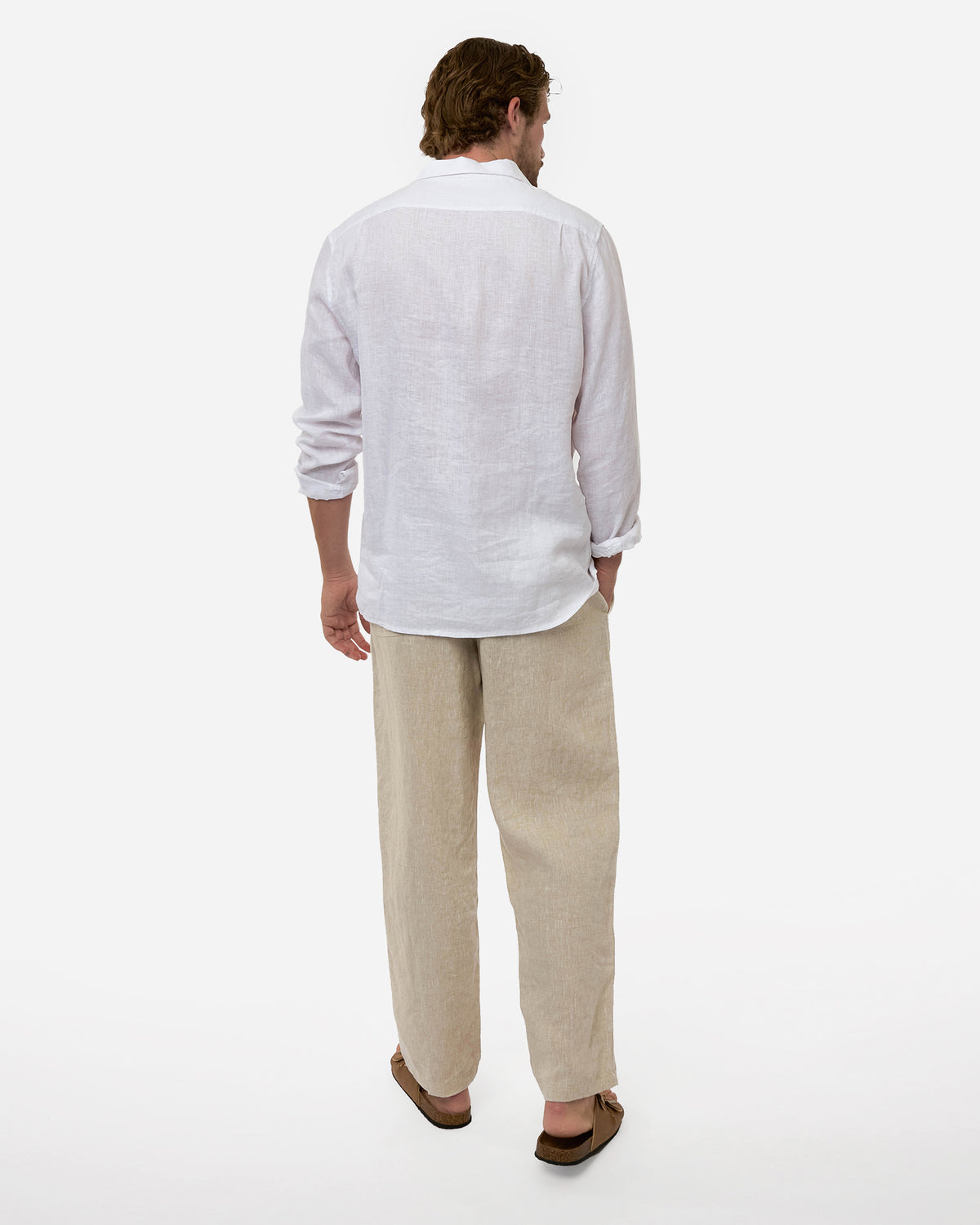 Mens Okanui Linen Pants - Natural
