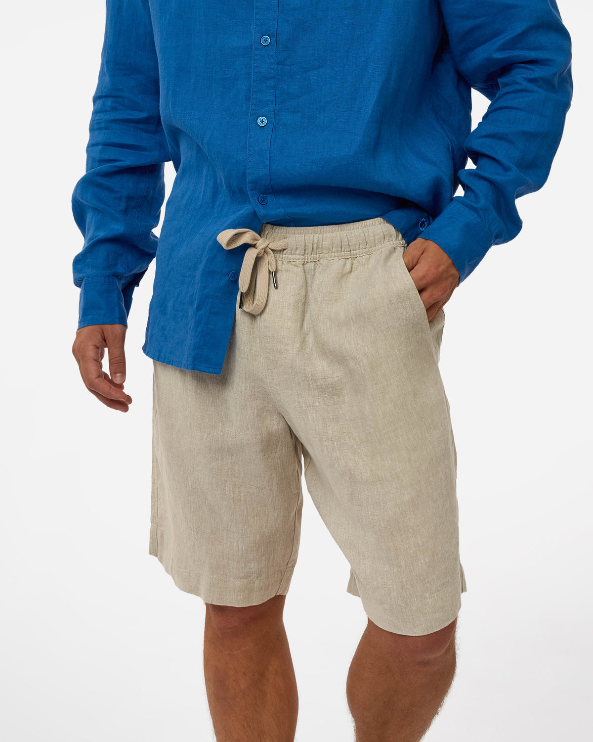 Mens Okanui Linen Short - Natural