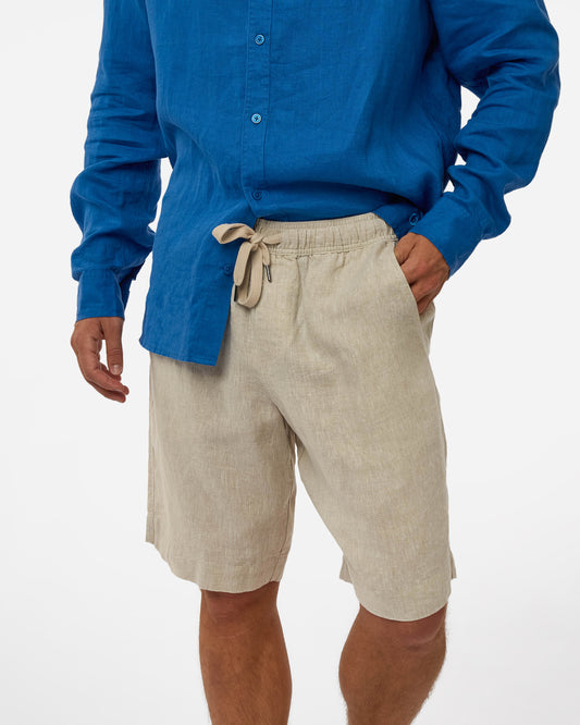 Mens Okanui Linen Short - Natural