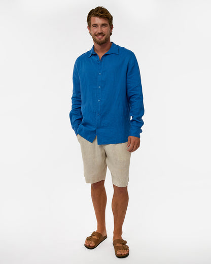 Mens Okanui Linen Short - Natural