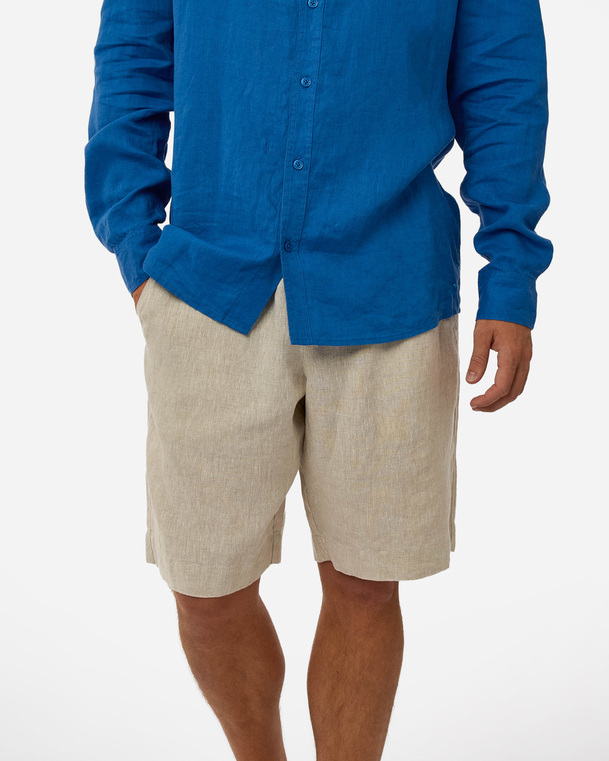 Mens Okanui Linen Short - Natural