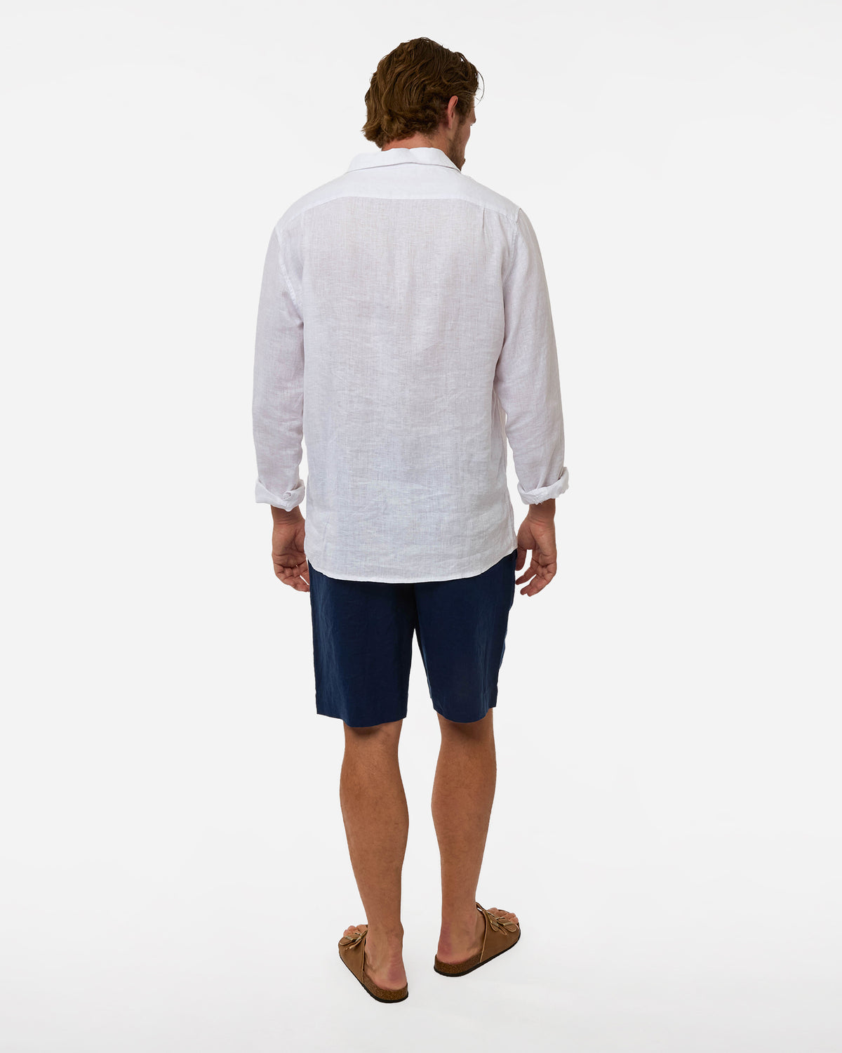 Mens  Okanui Linen Short - Navy
