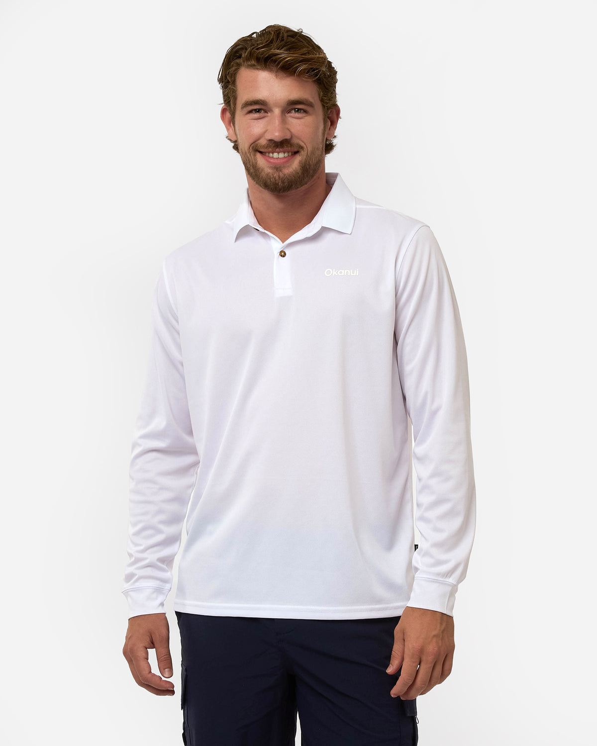 Escape Active Polo Long Sleeve - White