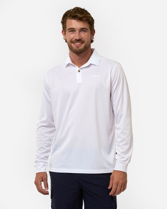 Escape Active Polo Long Sleeve - White