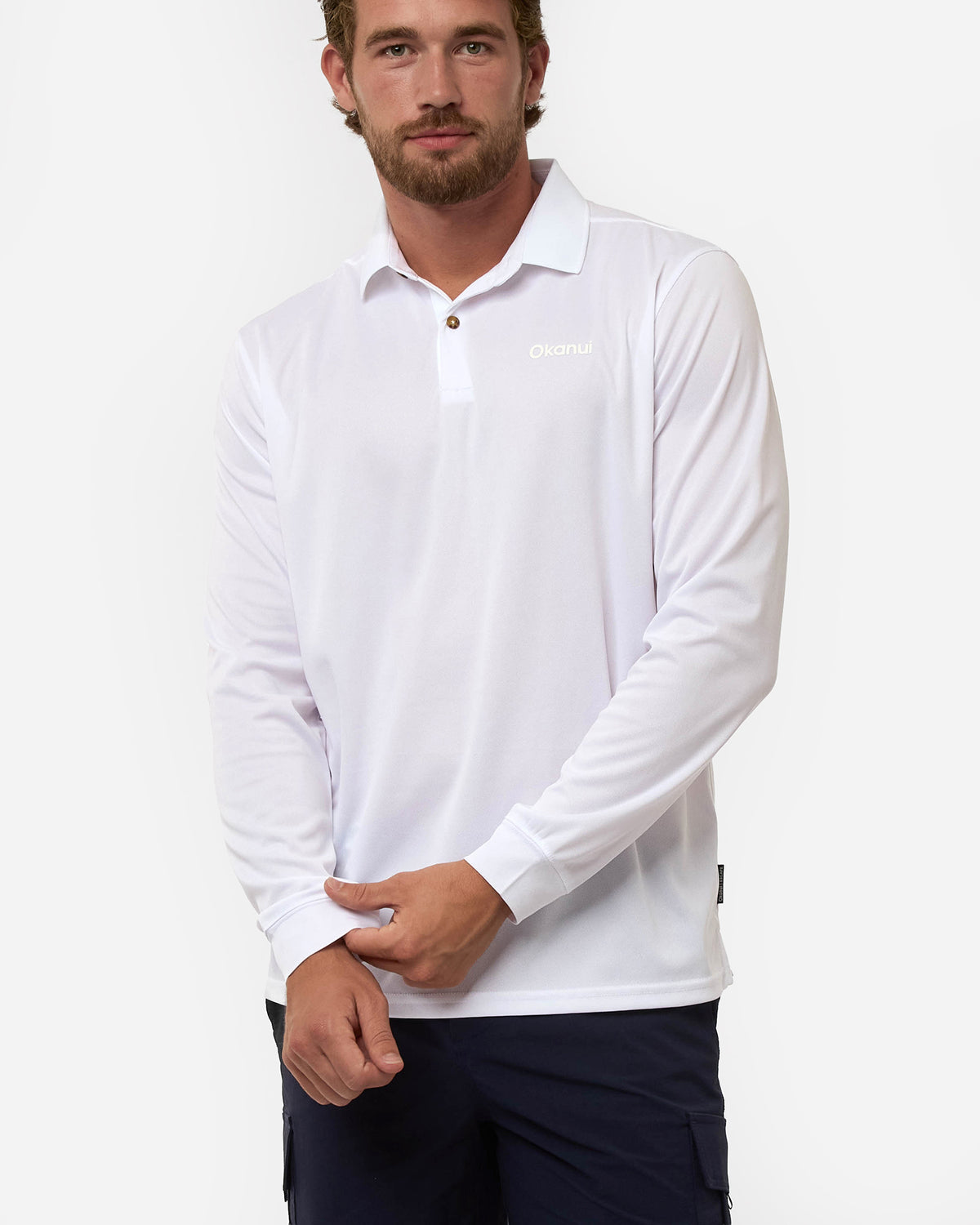 Escape Active Polo Long Sleeve - White