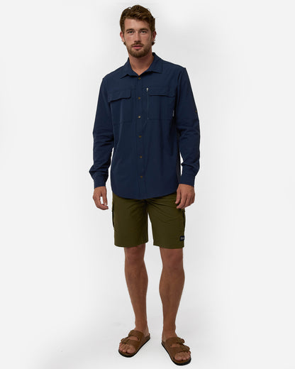 Escape LS Shirt - Washed Navy
