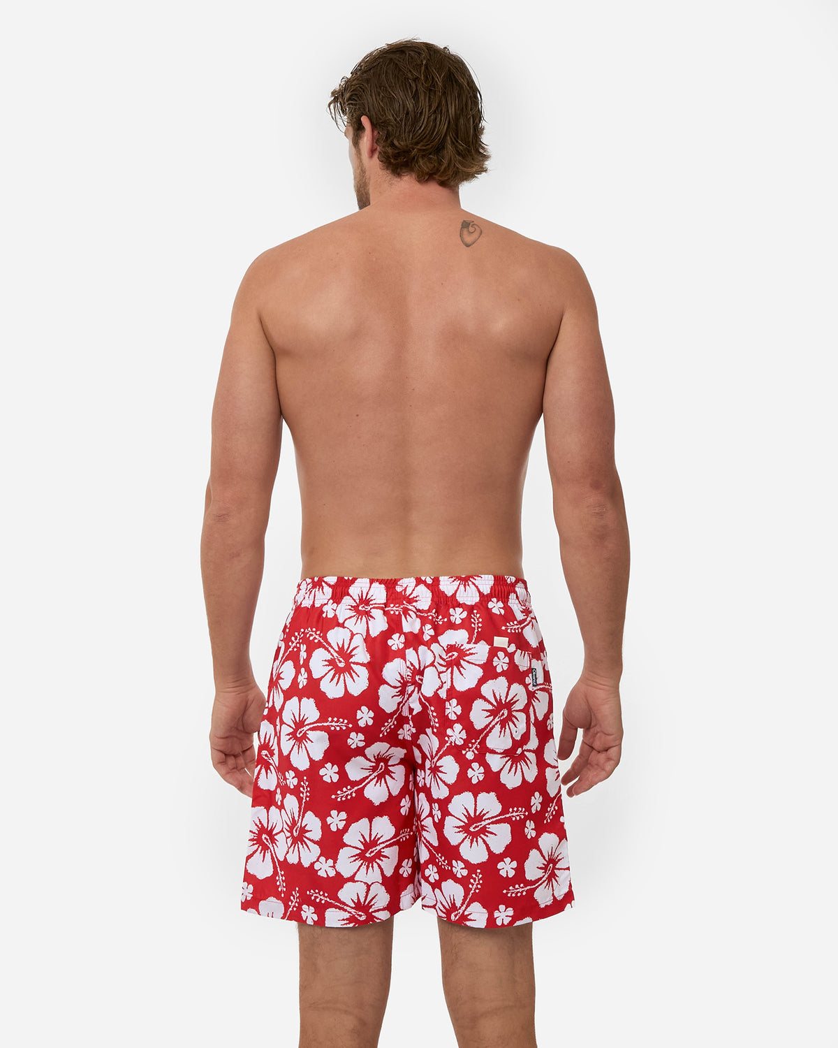 Mens Paradise Swim Short - Red White