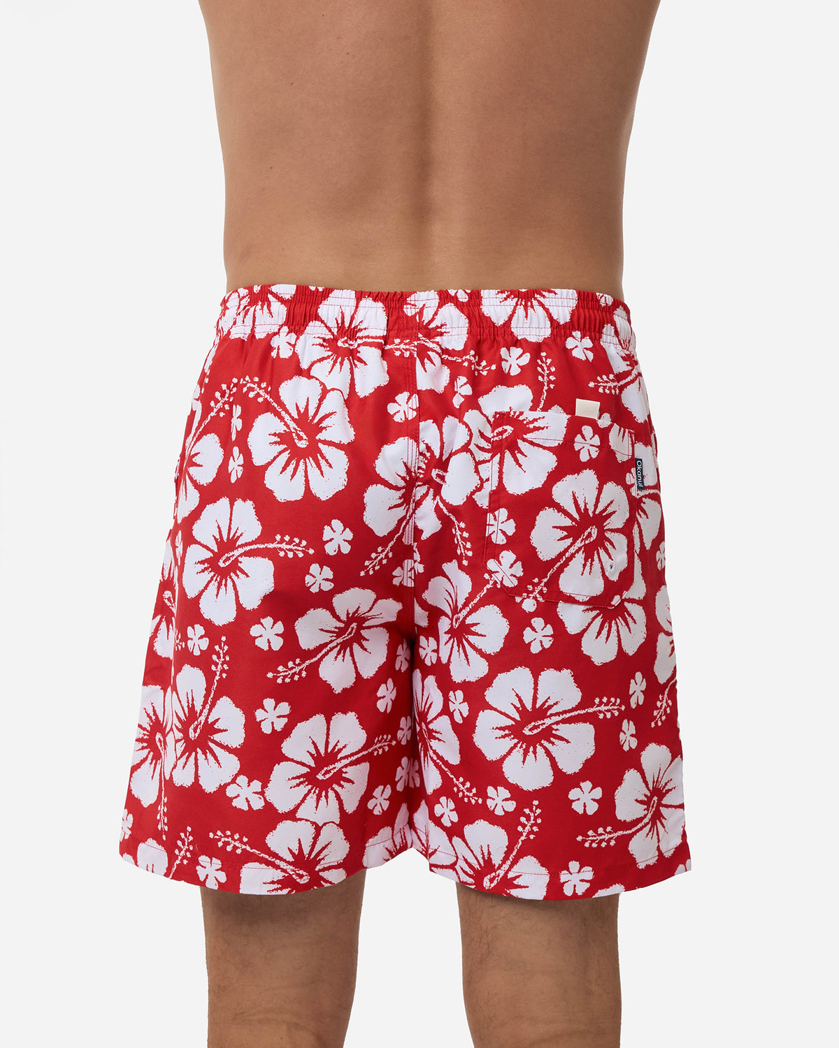 Mens Paradise Swim Short - Red White