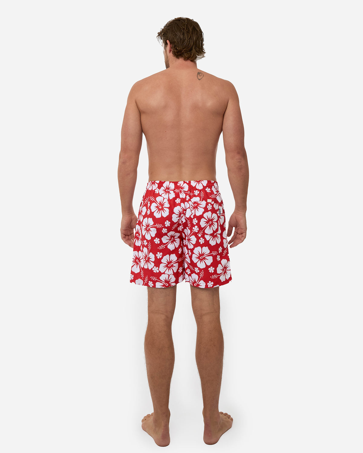 Mens Paradise Swim Short - Red White