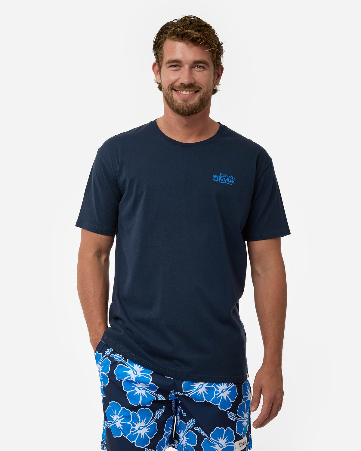 Mens Script T'Shirt - Navy