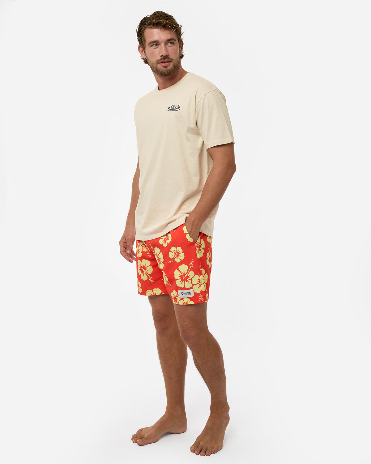 Mens Script T'Shirt - Stone