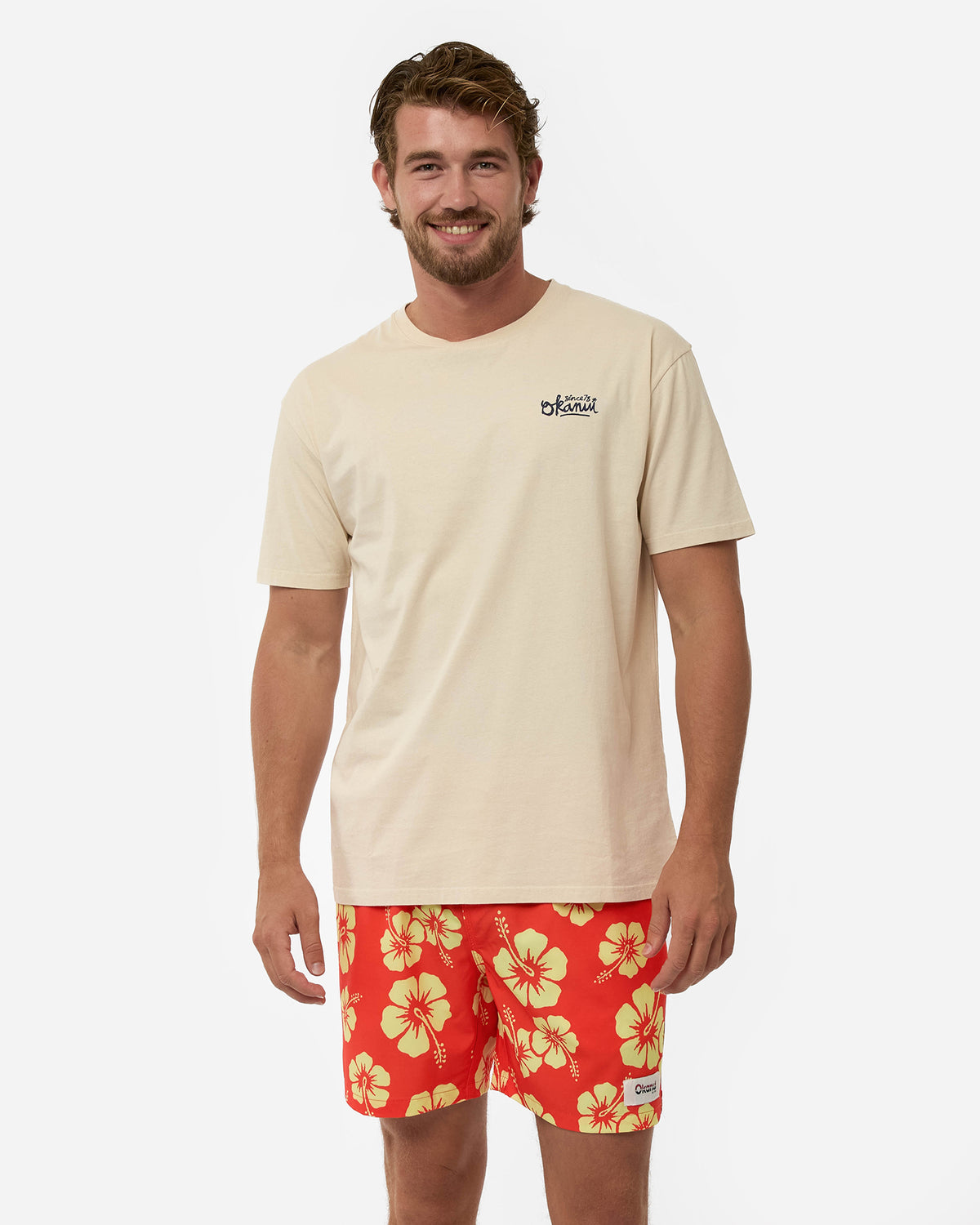 Mens Script T'Shirt - Stone