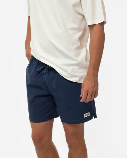 Sandstorm Washed Drill Walk Short - Washed Navy