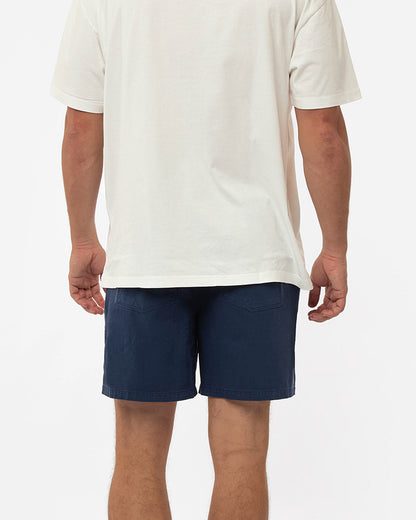 Sandstorm Washed Drill Walk Short - Washed Navy