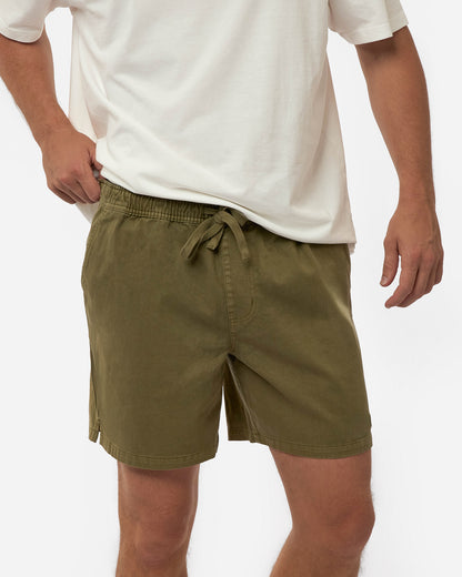 Sandstorm Washed Drill Walk Short - Washed Olive