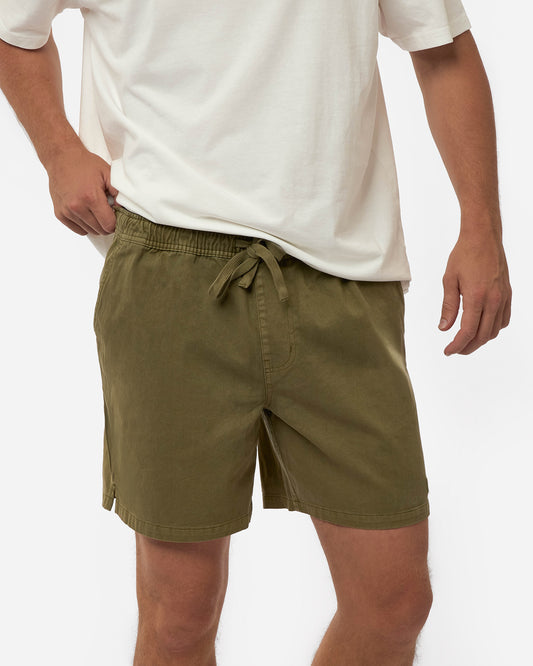 Sandstorm Washed Drill Walk Short - Washed Olive