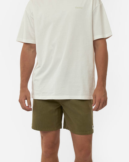 Sandstorm Washed Drill Walk Short - Washed Olive