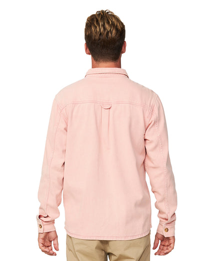 A closer back view of the Okanui Deck Long Sleeve Shirt.