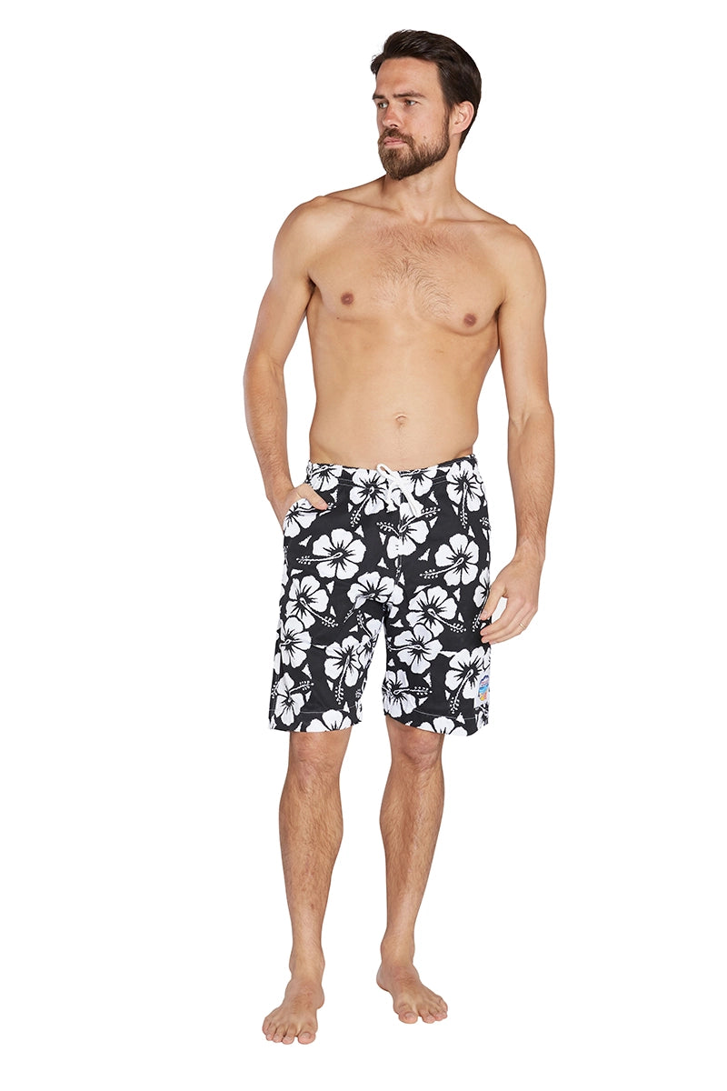 Mens - Classic Shorts - Hibiscus Black