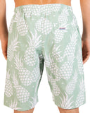 The back view of the Okanui Classic Shorts in Pineapple Mint.