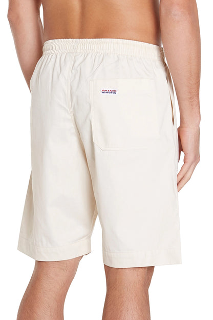 The Okanui Classics Shorts in Plain Natural showing the back view details.