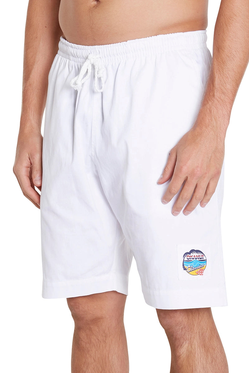 Okanui Men's Classics Shorts in Plain White. 