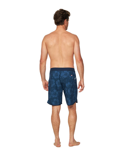 A full body back view of the Okanui Boardrider Boardshorts.