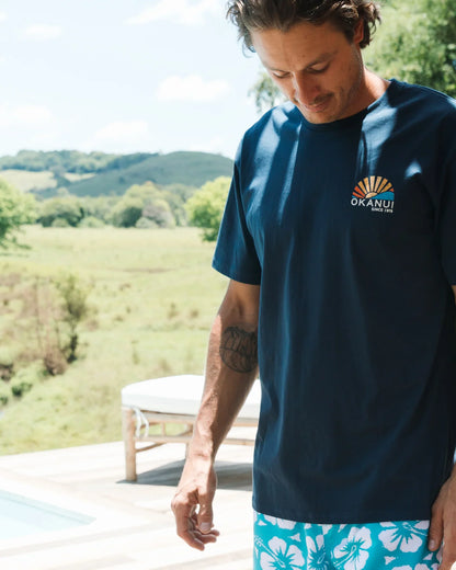 Mens - T-Shirt - Rising Sun - Navy
