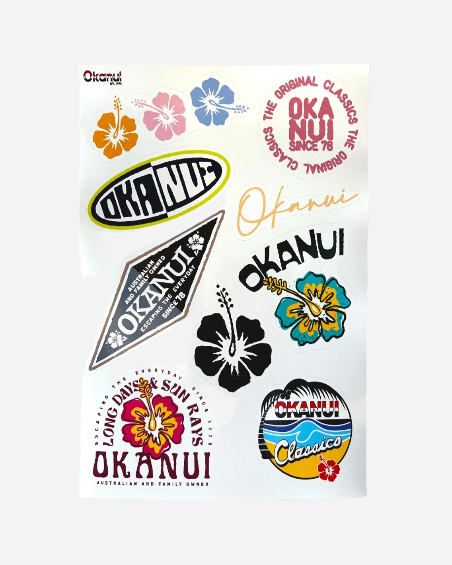 collection of Okanui autumn die cut stickers