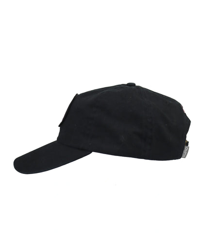 Side view of the Black Okanui snapback trucker cap